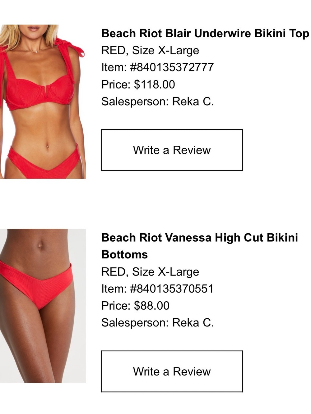 Beach Riot Red Blair Underwire Bikini Top